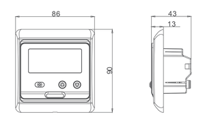 Thermostat de chauffage électrique 16A avec écran numérique LCD pour usage en appartement Thermostat <span class=keywords><strong>RTS</strong></span> pour systèmes de chauffage par le sol - Product Image 3