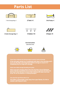 Tenda da <span class=keywords><strong>Campeggio</strong></span> Gonfiabile <span class=keywords><strong>per</strong></span> Famiglie, Montaggio Rapido, Resistente alle Intemperie con Design Unico della Finestra <span class=keywords><strong>per</strong></span> la Ventilazione - Product Image 4