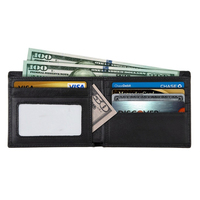 Nappa dompet kulit asli uniseks, dompet sublimasi untuk pria, dompet kartu lipat ganda, kulit asli