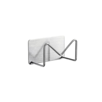 Support mural en acier inoxydable pour évier, à un seul niveau, avec crochets adhésifs pour éponge, porte-serviettes et crochets pour peignoirs, pour cuisine, salle de bain, hôtel