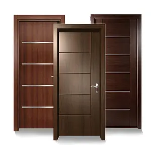 puertas cortain de algodón Suppliers-Nogal, moderno, último diseño, melamina de madera, puerta de habitación interior de hotel