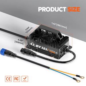 Chargeur de batterie au lithium LiTime à installation flexible, étanche, 59,06 pouces, avec indicateurs LED, sortie 36V 10A, <span class=keywords><strong>90</strong></span>-260V AC - Product Image 2