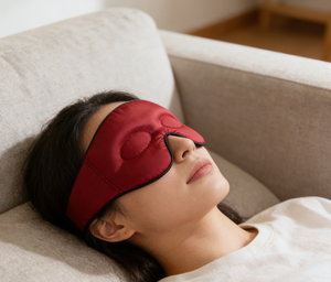 Masque pour les yeux chauffant au micro-ondes aux graines de lin 3D de qualité supérieure-Oreiller pour les yeux à <span class=keywords><strong>la</strong></span> compresse parfumée à <span class=keywords><strong>la</strong></span> lavande pour le sommeil - Product Image 5