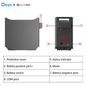 Deye <span class=keywords><strong>WD</strong></span>-G12100 Stackable chia Lai Lưới nhà năng lượng mặt trời hệ thống năng lượng 100Ah & 200AH LiFePO4 pin lithium lưu trữ - Product Image 3