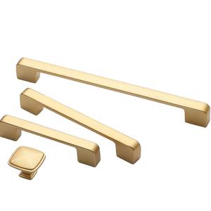 Multi Size Aluminum Alloy 96mm 128mm 192mm Matte <strong>Gold</strong> <strong>Drawer</strong> <strong>Pulls</strong> and Knobs Cabinet Handles for Custom Furniture Hardware - Product Image 3
