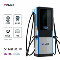 Chargeur intelligent pour véhicules électriques INJET Ampax nouvelle génération, haute technologie, EU/US, OCPP2.0.1, 240 kW, 320 kW, contrôle par application RFID, station de charge rapide DC CCS, CE