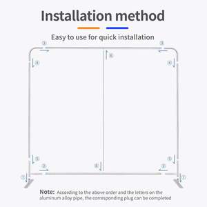 Prix d'usine – Support de bannière personnalisé 10 pieds/20 pieds pour événements, toile de fond pour salons professionnels et expositions murales - Product Image 4
