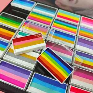 ชุดสีเพ้นท์หน้าสูตรน้ำสำหรับเด็ก ขายดี ลายเค้กสีรุ้งใหม่ ปลอดภัย สำหรับวีแกน เหมาะสำหรับแต่งหน้าฮาโลวีนทุกวัย - Product Image 4
