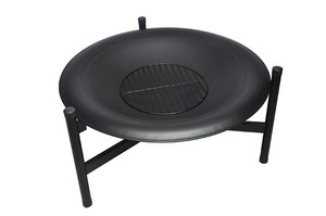 SEJR 32 بوصة حديقة سوداء سلة النار حفرة مع مقبض خشب بوكر 81X81X58cm - Product Image 4