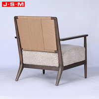 Fauteuil d'appoint moderne nordique en bois avec dossier en corde de papier pour salon – Fabricant de meubles