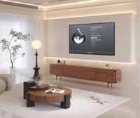Meja Kopi Kayu Bulat Modern dengan Penyimpanan, Rangka Logam, Furnitur Ruang Tamu Serbaguna