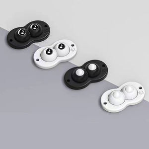 Roulettes universelles à rotation à 360 degrés, sans perçage, adhésives, en acier/bille en caoutchouc, série Truckle - Product Image 2