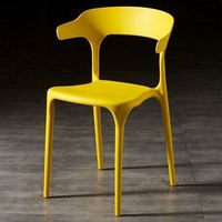 Chaise de salle à manger en plastique pour café commercial, empilable, imperméable, durable, en PP, pour l'intérieur et l'extérieur, pour les salons de café