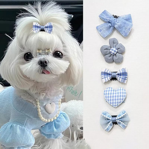 Lot de 5 pinces à cheveux pour petits chiens style dessin animé – Mignonnes barrettes pour Maltese, Yorkshire, Schnauzer, Bichon - Product Image 1