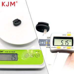 Klassischer 2-Loch-Kunststoffstopper Cord Lock Bean Toggle Clip Paracord Elastic Bungee <span class=keywords><strong>Lanyard</strong></span> Seil Zubehör für Bekleidung - Product Image 4