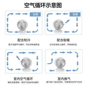 8-Inch Spherical Table <b>Fan</b> With Oscillating Function For Home Use White - Product Image 5