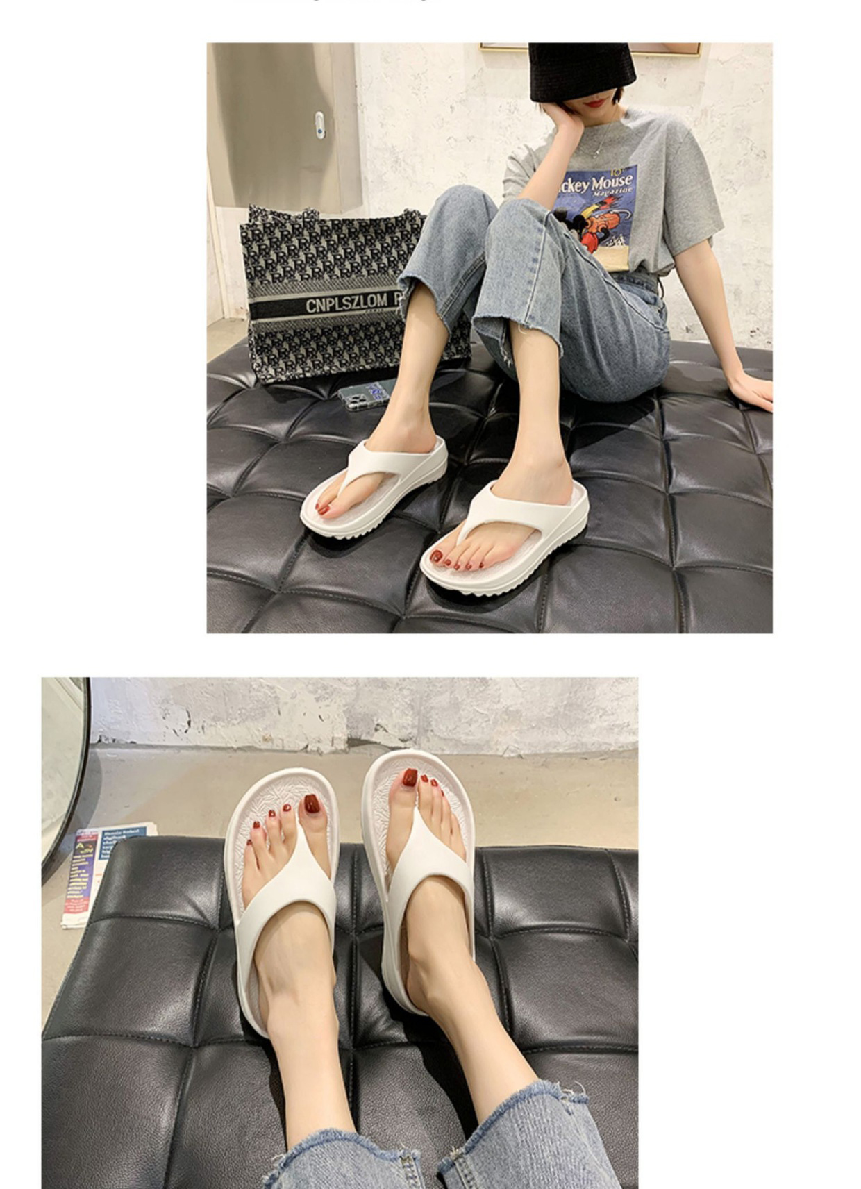 Summer Platform Flip-flops Slippers Woman Non Slip Beach Flipflops Outdoor Slides