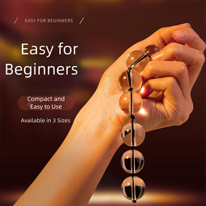 Transparent Crystal Glass Anal Beads Mature Sex Toy Bedroom Masturbation BDSM Exercise Dilator Rope <b>Vibration</b> Bondage Gear - Product Image 2