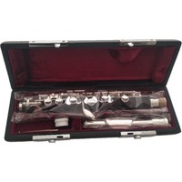 Ebony C-Key Western Piccolo-Professional-Grade Silver-Plated Wind Instrument for Beginners & Examinations