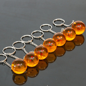 <span class=keywords><strong>Porte</strong></span>-clés élégant en alliage de zinc et résine, léger, avec pendentif à sept perles, collection de fans de dessins animés 1-7 étoiles, 27 mm, mousqueton en métal, populaire - Product Image 3