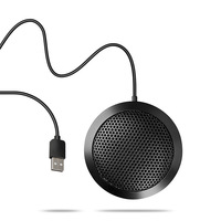 Microphone de haut-parleur de conférence USB de bureau 360 degrés avec haut-parleur micro d'ordinateur à condensateur omnidirectionnel pour PC portable