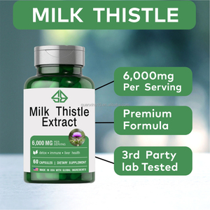 Extracto de Cardo Mariano OEM 6000 mg por Porción, 60 Cápsulas, Suplemento Dietético para la Salud del Hígado, Hecho en EE. UU. - Product Image 4