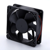 Ventilateur axial DC à cadre carré noir, ventilateur de ventilation sans balais pour armoire électronique et équipement industriel