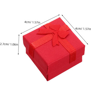 Handmade Cardboard Jewelry Boxes Soft Forro Tampas Protetoras Casos Propostas Versátil Presente Embalagem Pulseiras Red Jewelry <span class=keywords><strong>Box</strong></span> - Product Image 2