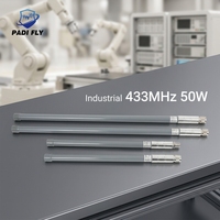 Antenne omnidirectionnelle industrielle 433 MHz 50 W haute puissance, étanche IP67, pour transmission de données numériques longue portée en extérieur