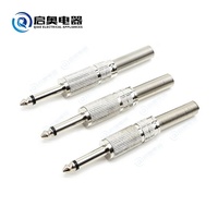 Connecteur mâle mono broche 6.35mm Audio Plug Jack 1/4 Accessoire