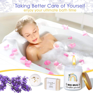 <b>Socks</b> <b>Hot</b> Sale Women Gift Set Bath Spa Gift Set for Women Blanket Stainless Steel Cup - Product Image 2