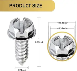 Self Tapping Mounting Bolts Rust-Proof License Plate Screw Fasteners