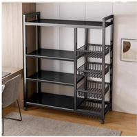 Étagères de rangement pliables en acier, organisateur multi-niveaux pour cuisine et salle de bain, étagère domestique personnalisée en gros, étagère pliante