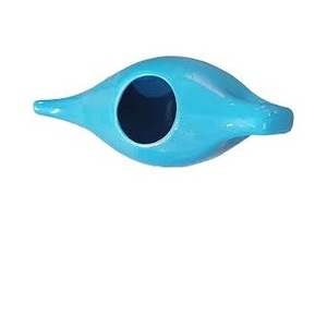 Pot Neti en céramique coloré avec poignée, personnalisable avec logo, pour soins nasaux, en porcelaine verte, directement de l'usine - Product Image 5