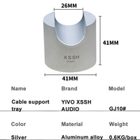 YIVO Support de câbles de bureau en alliage d'aluminium, support HIFI à pointes, rack audio multifonction en métal, organisateur de câbles de bureau haut de gamme argent/noir