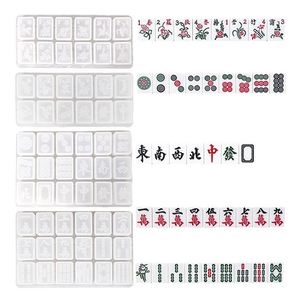 Moule en silicone personnalisé pour mini plateau de mahjong en résine, idéal pour les cadeaux, les jeux amusants et les jouets DIY pour adultes, vente en gros - Product Image 5