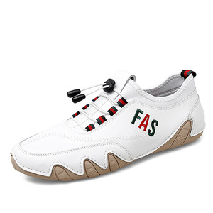Chaussures décontractées pour hommes OEM en cuir véritable, imperméables, respirantes, légères, tendance printemps-automne-hiver, mocassins - Product Image 1