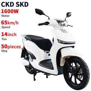 CKD SKD 14 pouces 1600W 65 km/h vitesse moto électrique batterie personnalisée cyclomoteur électrique bon marché scooter avec pédales - Product Image 1