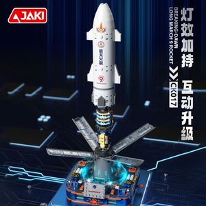 Juego de bloques de construcción JAKI <span class=keywords><strong>Breaking</strong></span> <span class=keywords><strong>Dawn</strong></span> Long March 9 Rocket CK017 con luces para niños de 8 a 13 años - Product Image 4
