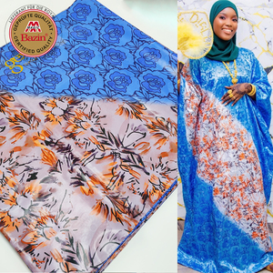 <span class=keywords><strong>Tela</strong></span> Bazin Africana Estampada Directa de Fábrica, Material de Costura Original Nigeriano para Mujer, No se Destiñe Después del Lavado - Product Image 5