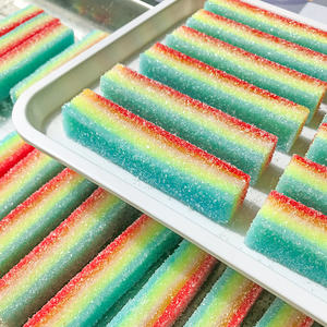 Juguete Blandito de Gomitas Simuladas Ultra Suaves con Textura de Caramelo, Tiras Largas de Arcoíris, con Arena Ácida, Tipo Taba, para Aliviar el Estrés - Product Image 1