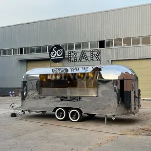 Chariot de restauration mobile en acier inoxydable pour hamburgers, camion de restauration de rue, remorque alimentaire mobile à vendre - Prix usine - Product Image 5