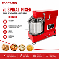 Mélangeur à spirale électrique 8L pour la fabrication de pain, de pizzas et de gâteaux