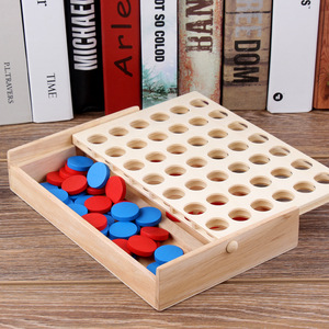 Juego de Cuatro <span class=keywords><strong>en</strong></span> <span class=keywords><strong>Raya</strong></span> Tridimensional, Juego de Ajedrez Educativo para la Primera Infancia, Juguete para Múltiples Jugadores, <span class=keywords><strong>en</strong></span> Caja de Madera, Multicolor - Product Image 2