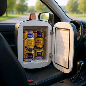 Mini nevera portátil de 4 litros para coche, viajes, dormitorio, escritorio, almacenamiento de cosméticos y productos de cuidado de la piel - Product Image 2