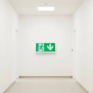 Panneau double face en forme humaine, panneau lumineux LED pour sortie de secours, utilisé pour la signalisation de sécurité intérieure - Product Image 1