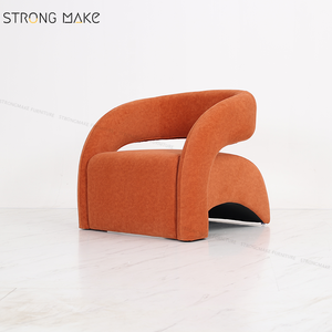 Diseño Moderno Lujo <span class=keywords><strong>Relax</strong></span> Ocio Diseño Acento Sillón Muebles Tapizados Cómodos <span class=keywords><strong>Sillones</strong></span> de Terciopelo Para Sala de Estar - Product Image 3