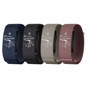 OEM UV Printed Clock Pattern Breathable <b>Braided</b> Nylon Adjustable Lightweight Strap Wristband for Garmin CIRQA Band - Product Image 1