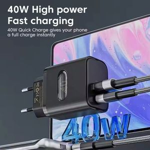Chargeur mural rapide à double port USB Type-C PD QC3.0 et 4.0, adaptateur de charge rapide 40W pour smartphones - Product Image 3