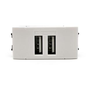Chargeur mural double USB 5V 2A blanc pour appareils mobiles - Product Image 3